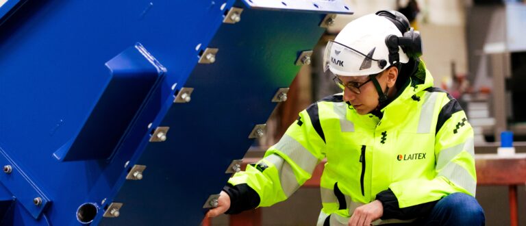 Laitex Lead engineer Heikki Laitinen presenting a project Credit Mikko Nikkinen