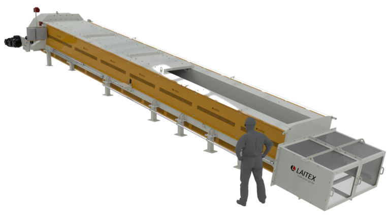 Laitex's white belt conveyor.