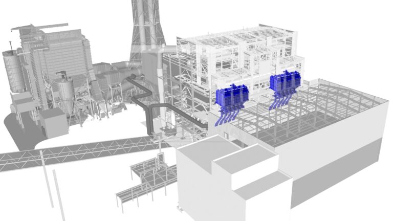 3d power plant with fly ash handling system