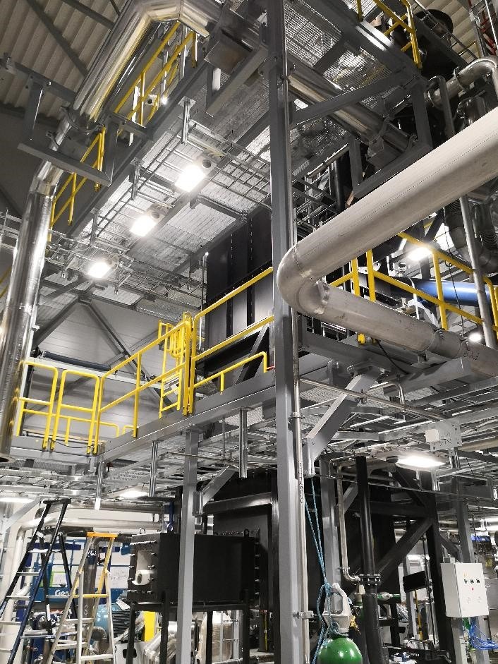 Inside a wastewater treatment plant.