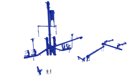 3d model from bottom ash handling system.