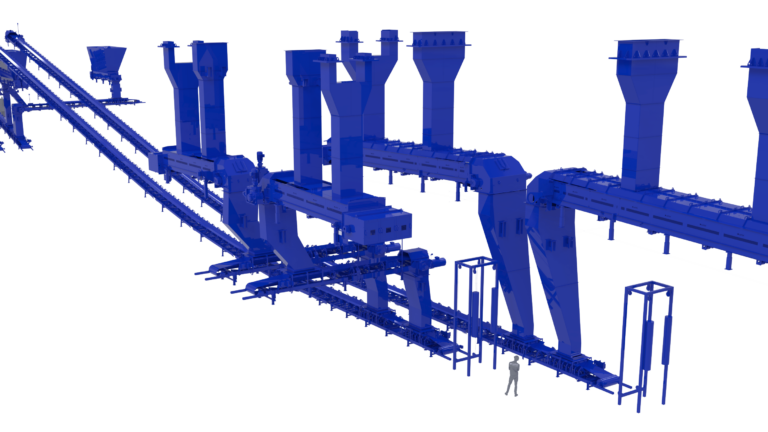 Model for concentrator in feed conveyors.