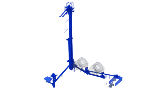 Model from lime crushers and conveyors.