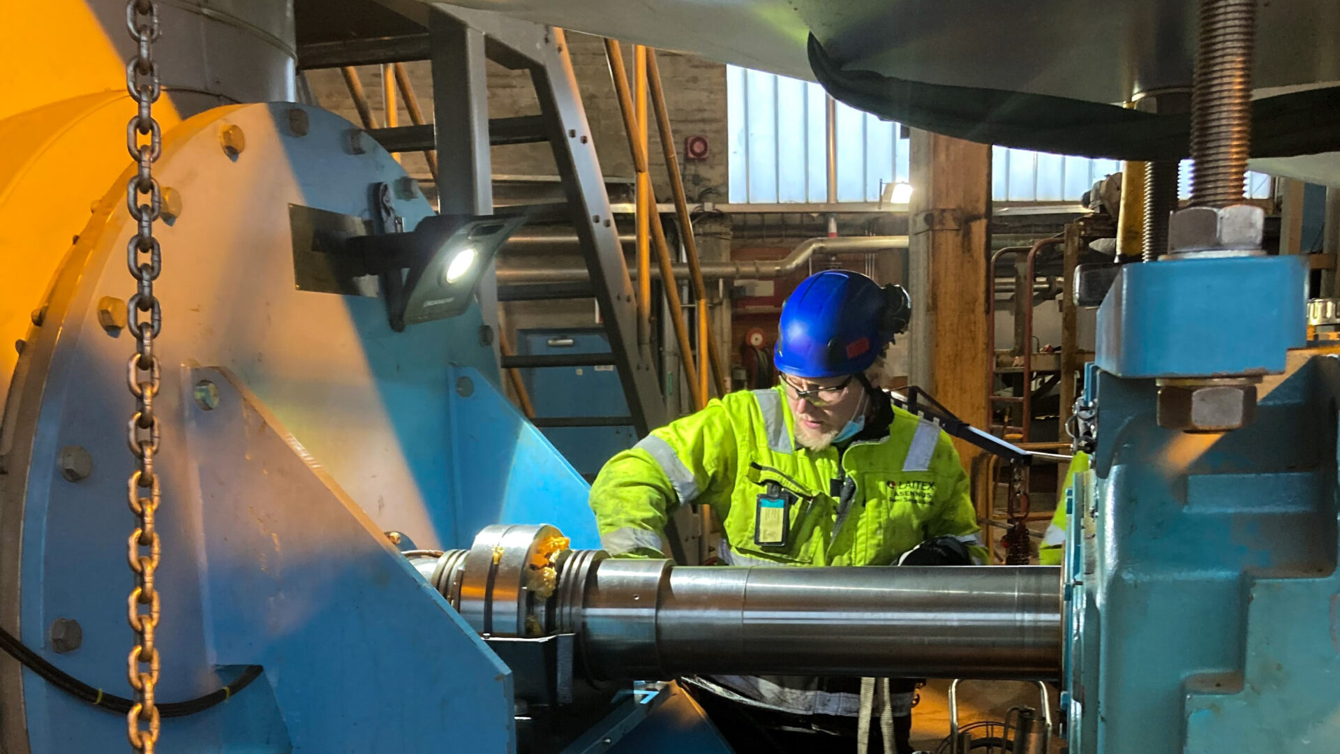 Maintenance engineer making modernization.