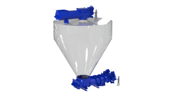 Mechanical pulp model with Laitex's chip metering screw.