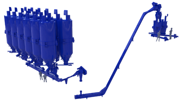 3d model for slag conveying.
