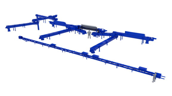 big sludge handling system 3d model.
