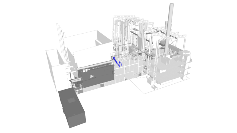Chain conveyor in refinery's smelting line.