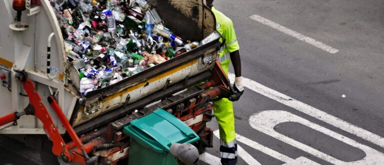 Waste truck in Vietnam.