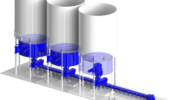 Wood chip storage model that was delivered to in Arkhangelsk, Russia.